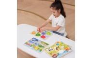 VIGA Montessori medinė dėlionė 2in1 Figūrėlės Daržovės