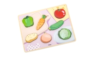 VIGA Drewniane Puzzle Układanka Montessori 2w1 Figurki Warzywa					