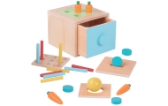 WOOPIE GREEN Wooden Educational Drawer 4-in-1 Montessori Sorter Carrot Game FSC