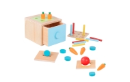 WOOPIE GREEN Wooden Educational Drawer 4-in-1 Montessori Sorter Carrot Game FSC