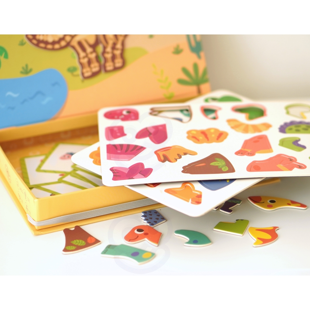 Magnetinė dėlionė TOOKY TOY Dinozaurai
