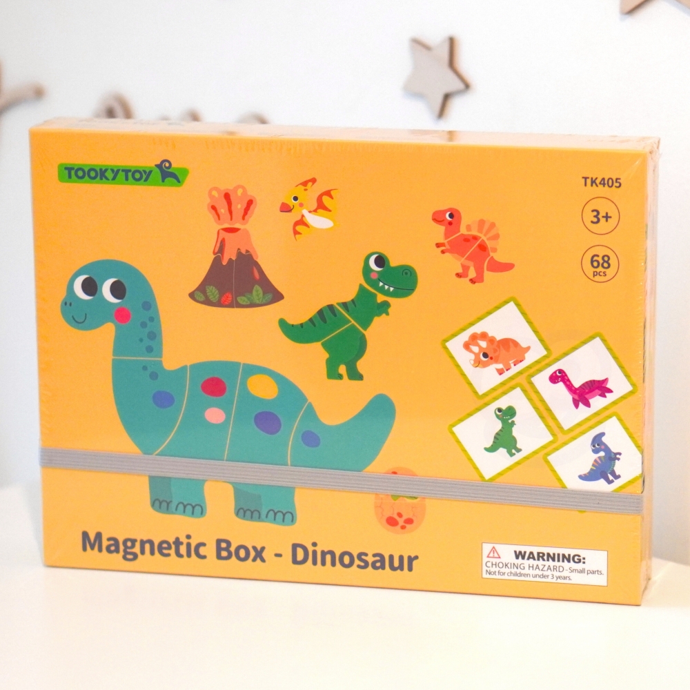 Magnetinė dėlionė TOOKY TOY Dinozaurai