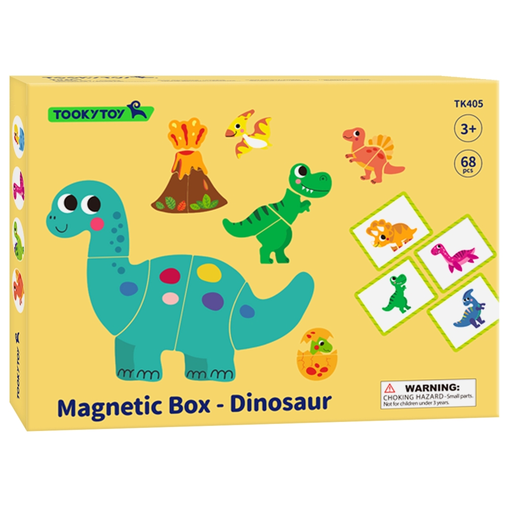 Magnetinė dėlionė TOOKY TOY Dinozaurai