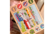 VIGA Drewniane Puzzle Odgadnij po Cieniu  - Środki Transportu Układanka 17 el.