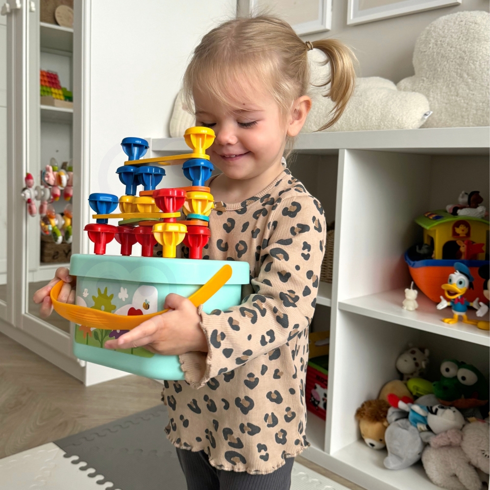 Medinė Montessori motorinė dėžė 12in1 FSC WOOPIE GREEN