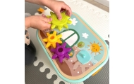 Medinė Montessori motorinė dėžė 12in1 FSC WOOPIE GREEN