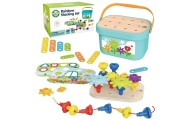 Medinė Montessori motorinė dėžė 12in1 FSC WOOPIE GREEN