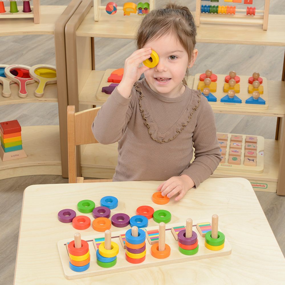 Mokymasis skaičiuoti ir spalvinti MASTERKIDZ Montessori dėlionės rūšiuotuvas