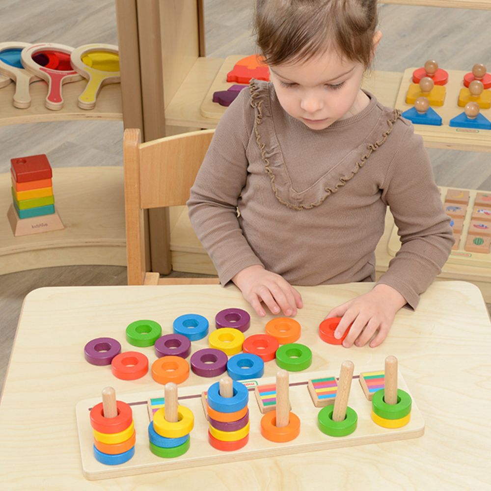 Mokymasis skaičiuoti ir spalvinti MASTERKIDZ Montessori dėlionės rūšiuotuvas
