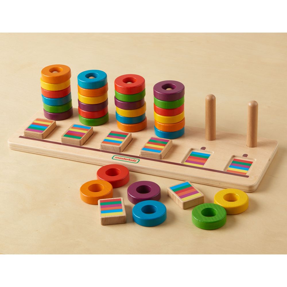 Mokymasis skaičiuoti ir spalvinti MASTERKIDZ Montessori dėlionės rūšiuotuvas