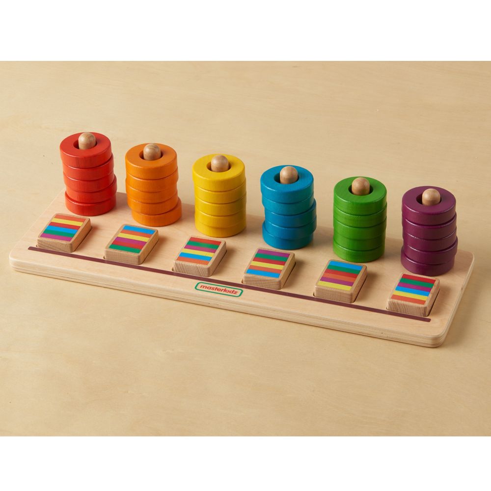 Mokymasis skaičiuoti ir spalvinti MASTERKIDZ Montessori dėlionės rūšiuotuvas