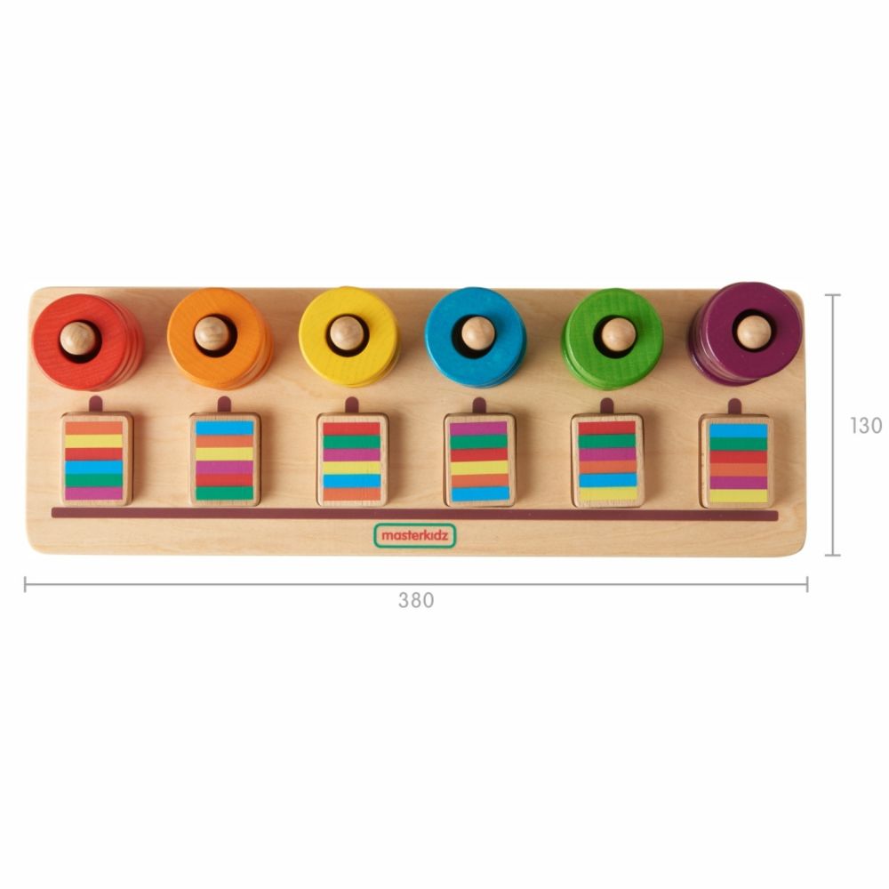 Mokymasis skaičiuoti ir spalvinti MASTERKIDZ Montessori dėlionės rūšiuotuvas