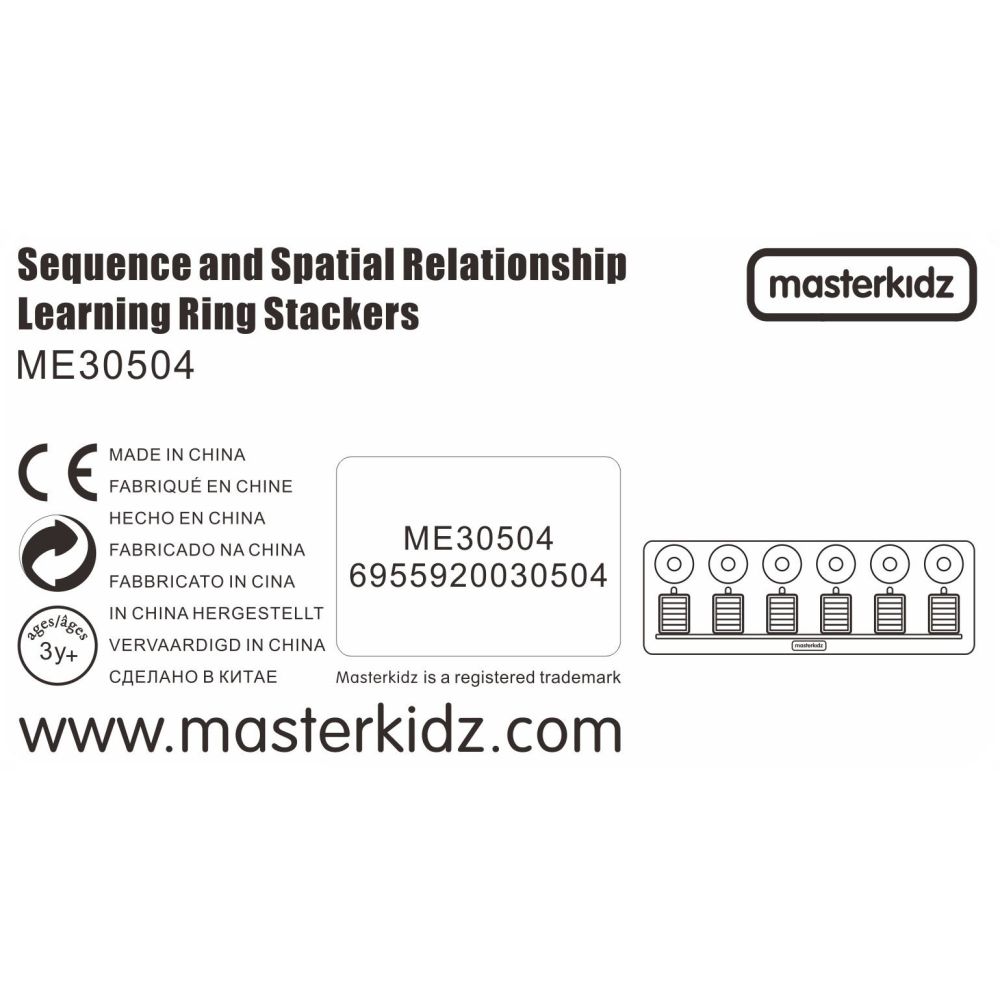Mokymasis skaičiuoti ir spalvinti MASTERKIDZ Montessori dėlionės rūšiuotuvas