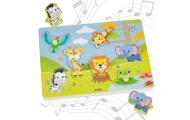 VIGA Puzzle Dźwiękowe Dopasuj Zwierzęta Egzotyczne