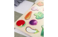 Drewniana Układanka Montessori Warzyw					
