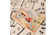 TOOKY TOY Drewniane Interaktywne Puzzle Pojazdy