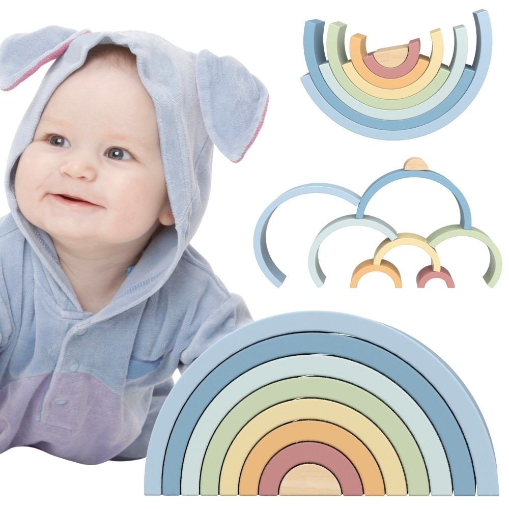 Pastelinė dėlionė Montessori medinės kaladėlės TOOKY TOY