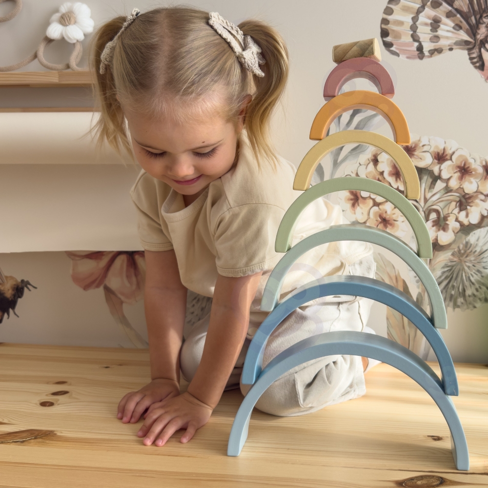 Pastelinė dėlionė Montessori medinės kaladėlės TOOKY TOY