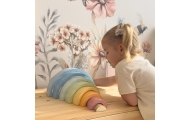 Pastelinė dėlionė Montessori medinės kaladėlės TOOKY TOY