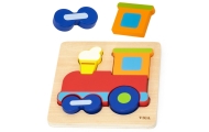 Medinė dėlionė VIGA Montessori Traukinys
