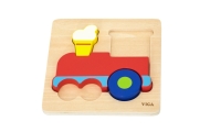 Medinė dėlionė VIGA Montessori Traukinys