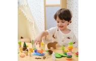 VIGA Wooden Blocks Colorful Forest Tales Box 58 pcs.