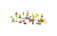 VIGA Wooden Blocks Colorful Forest Tales Box 58 pcs.