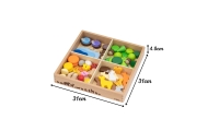 VIGA Wooden Blocks Colorful Forest Tales Box 58 pcs.
