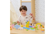 VIGA Wooden Blocks Colorful Tropical Stories Box 55 pcs.