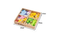 VIGA Wooden Blocks Colorful Tropical Stories Box 55 pcs.