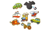 VIGA Wooden Vehicle Magnets Set
