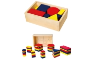 Wooden Dienes Blocks Geometric Figures Viga Toys Montessori					