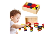 Wooden Dienes Blocks Geometric Figures Viga Toys Montessori					