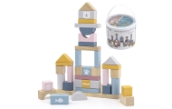 VIGA PolarB Set of wooden blocks in a bucket - 60 pieces					