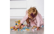 VIGA PolarB Set of wooden blocks in a bucket - 60 pieces					