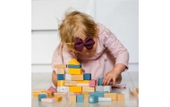 VIGA PolarB Set of wooden blocks in a bucket - 60 pieces					