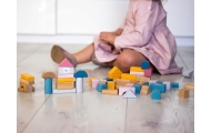 VIGA PolarB Set of wooden blocks in a bucket - 60 pieces					