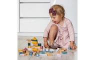 VIGA PolarB Set of wooden blocks in a bucket - 60 pieces					