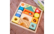 CLASSIC WORLD Wooden Sensory Blocks 7 Functions Multifunctional Puzzle Shapes Sound MONTESSORI 14 pcs.
