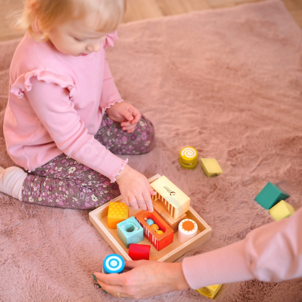 Medinė daugiafunkcinė dėlionė CLASSIC WORLD 7 funkcijos Formos Garsas MONTESSORI 14 el.-Žaislai, Kūdikiams, Mediniai, Žaislai ma