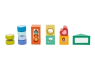 CLASSIC WORLD Wooden Sensory Blocks 7 Functions Multifunctional Puzzle Shapes Sound MONTESSORI 14 pcs.