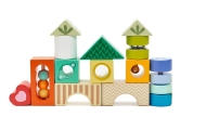CLASSIC WORLD Wooden Sensory Blocks 7 Functions Multifunctional Puzzle Shapes Sound MONTESSORI 14 pcs.