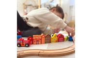 TOOKY TOY Drewniany Zestaw Budynków i Figurek Miasto