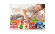 TOOKY TOY Drewniany Zestaw Budynków i Figurek Miasto