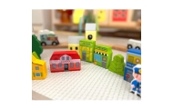 TOOKY TOY Drewniany Zestaw Budynków i Figurek Miasto