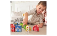 Medinis pastatų ir figūrų rinkinys TOOKY TOY Miestas-Žaislai, Auto ir transporto žaislai, Traukiniai-e-vaikas
