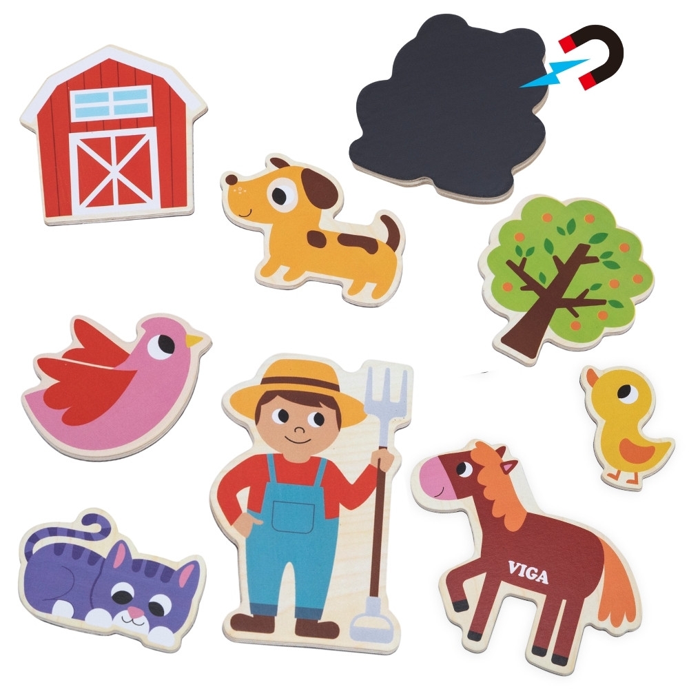 VIGA Magnetic Farm Friends 20 Magnets – Creative Fun with Farm Animals