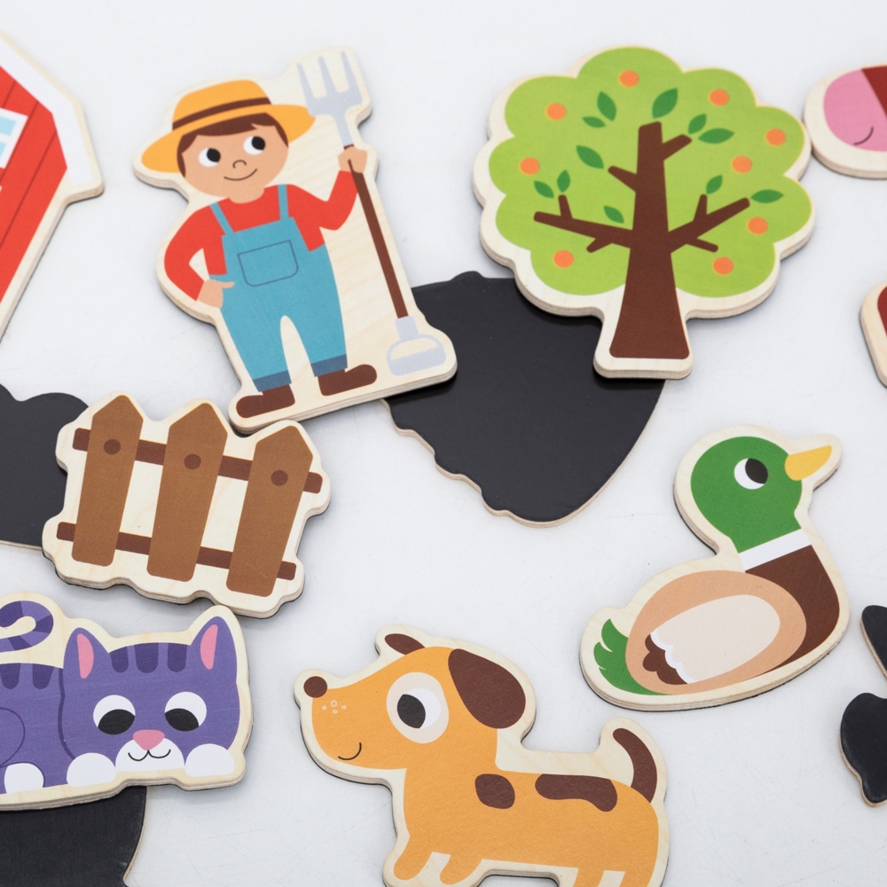 VIGA Magnetic Farm Friends 20 Magnets – Creative Fun with Farm Animals