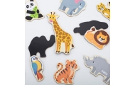 VIGA Wooden Magnets Wild Animals – Colorful Educational Magnets 18M+