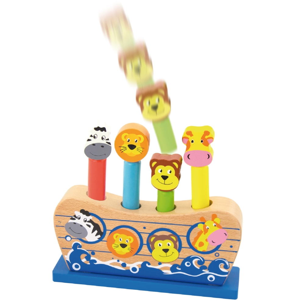 Mediniai iššokantys gyvūnėliai VIGA Noah's Ark-Žaislai, Kūdikiams, Žaislai mažyliams (iki 4 m.